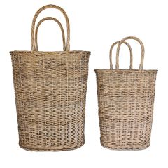 Handled Baguette Baskets Set of 2