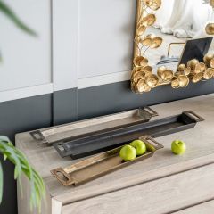 Handled Decorative Narrow Display Trays Set of 3