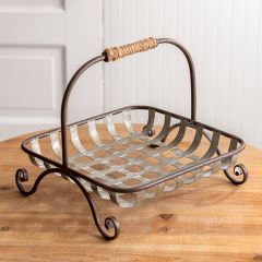 Handled Farmhouse Display Basket