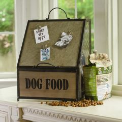 Handled Farmhouse Dog Food Bin