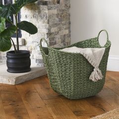 Handled Green Rope Basket
