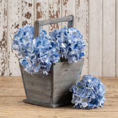 Handled Grey Wooden Pail