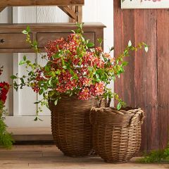 Handled Rattan Basket Set