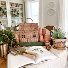 Handled Rattan House Basket