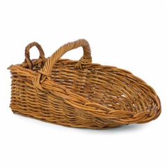 Handled Rattan Scoop Basket 21 Inch