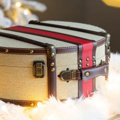 Handled Retro Hat Box Case