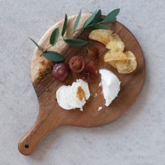 Handled Round Suar Wood Cutting Board