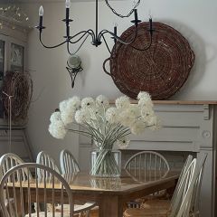 Handled Round Woven Basket Tray