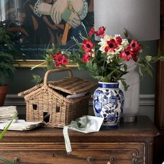 Handled Wicker Homestead Hideaway Basket