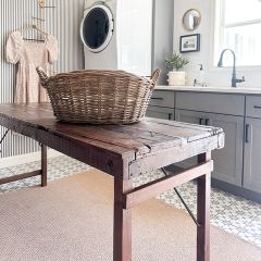 Handled Woven Rattan Basket