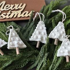 Handmade Christmas Tree Ornaments Set of 6