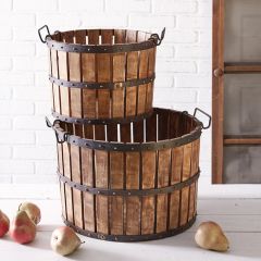 Handmade Cider Press Baskets Set of 2
