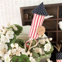 Handmade Firework Rocket Plant Poke