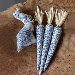 Handmade Floral Bunny and Carrot Set