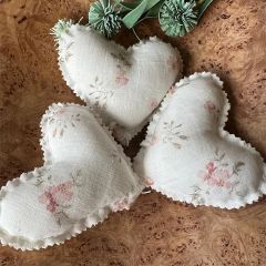 Handmade Floral Fabric Heart Bowl Fillers Set of 3