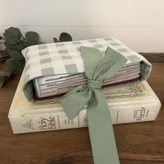 Handmade Green Check Bible Cover