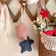 Handmade Hanging Patriotic Stars Decor