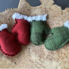 Handmade Holiday Mitten Bowl Fillers Set of 4