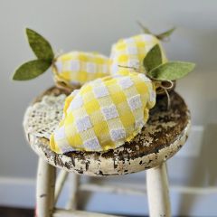 Handmade Lemon Plushie Bowl Filler
