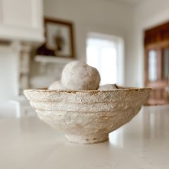 Handmade Mache Villager Bowl