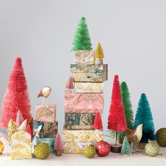 Handmade Marbled Paper Box Set of 3