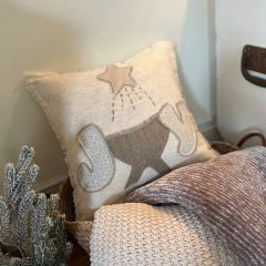 Handmade Nativity Joy Accent Pillow