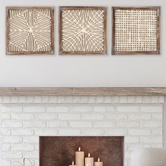 Handmade Paper Pattern Wall Art Set of 3