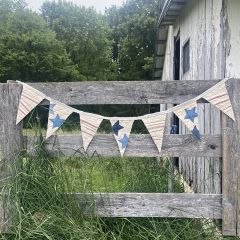 Handmade Patriotic Quilted Pennant Banner