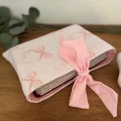 Handmade Pink Bow Bible Cover