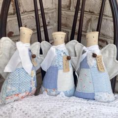 Handmade Primitive Christmas Angel Shelf Sitter