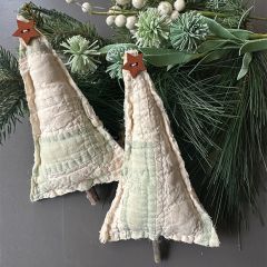 Handmade Quilted Christmas Tree Bowl Fillers Set of 2