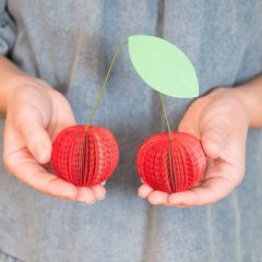 Handmade Repurposed Book Cherries Accent Piece
