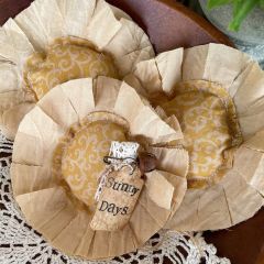 Handmade Tan Flower Bowl Filler Set of 3