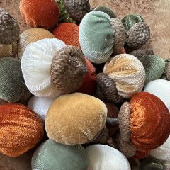 Handmade Velvet Acorn Bowl Fillers Set of 10