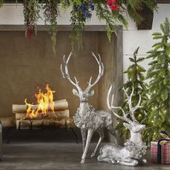Handsome Winterberry Deer with Wreath