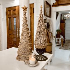 Handwoven Natural Seagrass Cone Tree