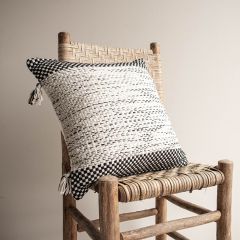 Handwoven Tasseled Accent Pillow