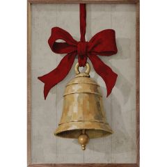 Hanging Bell Ribbon Framed Wall Decor