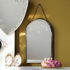 Hanging Beveled Edge Arched Mirror