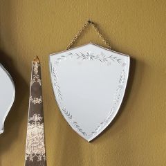 Hanging Beveled Shield Mirror