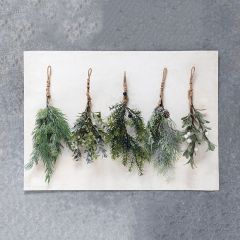 Hanging Decorative Evergreen Bunch Set of 5