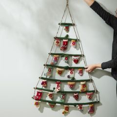 Hanging Felt Christmas Tree Advent Calendar