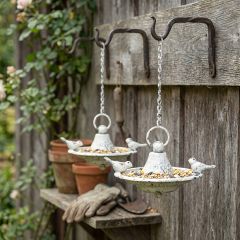 Hanging Garden Bird Feeder Tray Set of 2