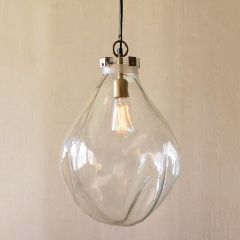 Hanging Glass Teardrop Pendant Light