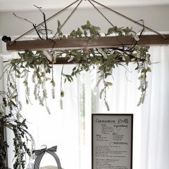 Hanging Horizontal Wood Ladder