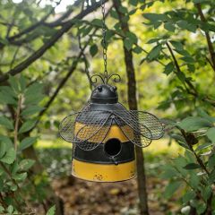 Hanging Metal Bee Birdhouse