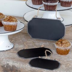 Hanging Metal Chalkboard Labels Set of 3
