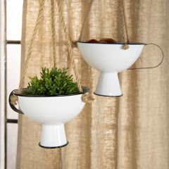 Hanging Metal Planters, Set of 2
