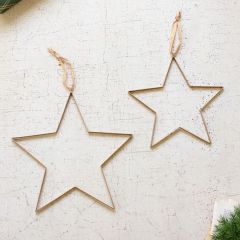 Hanging Metal Star Set of 2