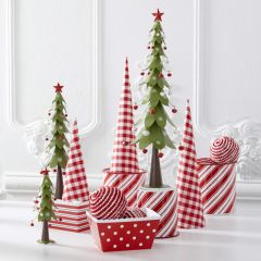 Hanging Ornaments Metal Christmas Tree  Set of 3